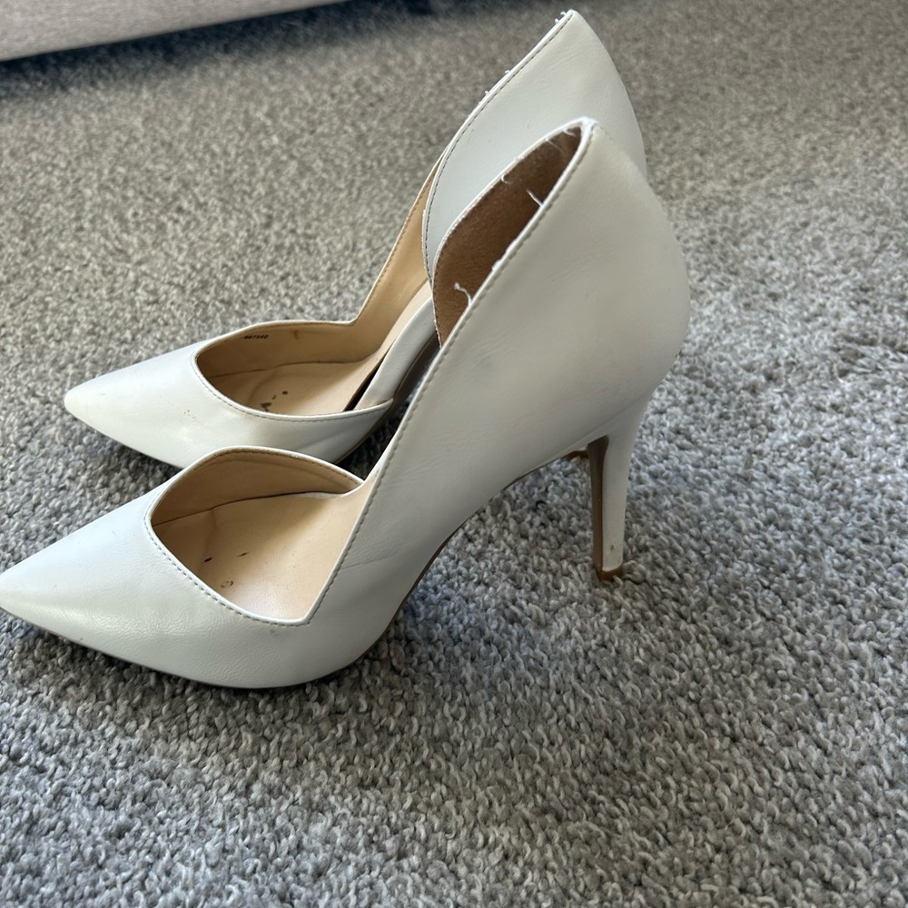 Bride heels in color, white